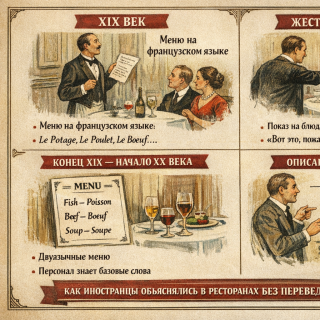 Как иностранцы объяснялись в ресторанах XIX–XX веков без переведённого меню
